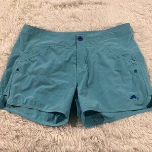 Pelagic womens surf and turf fishing hiking shorts aqua 10 hybrid quick dry